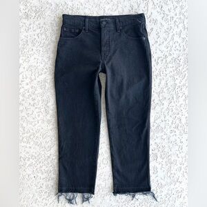 Lucky Women’s Black Jeans Size 6 28 Ankle Frayed Hem Straight Grunge Classic